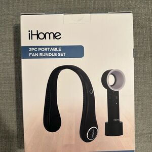 iHome Black Portable Fan Duo